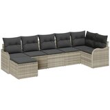 vidaXL Vrtna sedežna garnitura 7 pcs Svetlo siva poli ratan, (5000142628) | Shoptok.si