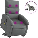  Električni masažni naslonjač na podizanje od tkanine tamnosivi | Eponuda.ba
