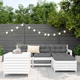  5-dijelni set vrtnih sofa bijeli od masivne borovine | shoptok.hr