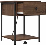  Noćni ormar Smeđi hrast 42 x 41 x 56 cm Konstruirano drvo | shoptok.hr