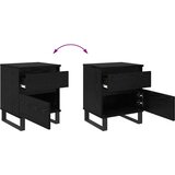  Noćni ormar 2 pcs Crni hrast 40 x 35 x 50 cm Konstruirano drvo | shoptok.hr