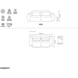 Makamii Tamno siva sklopiva/s prostorom za odlaganje sofa od samta 266 cm Kini – | shoptok.hr