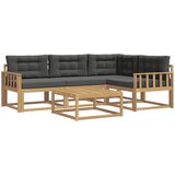  Set vanjskih sofa 5 pcs Bijela i antracit 79 x 79 x 37 cm | shoptok.hr