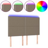 Maison Chic led posteljno vzglavje - vzglavna omarica - nočna omarica taupe 144x5x118/128 cm blago, (21706181) Cene