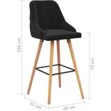  Barski stolci 2 kom crni baršunasti | shoptok.hr