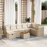 vidaXL 9-dijelni set vrtnih sofa s jastucima bež od poliratana | shoptok.hr