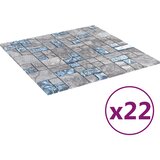 Mosaic keramika 22 pcs Siva i plava 50 x 50 cm Stakl | shoptok.hr