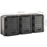  Vrtni komposter crni 1200 l | shoptok.hr
