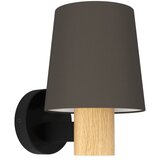 Eglo Edale zidna lampa E27, 21,5 cm, crna/drvo/cappuccino, 43783 | shoptok.hr