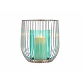 Svijećnjak Gift Decor Plava Srebrna Srebro Metal Staklo 15 x 17 x 15 cm kavez | shoptok.hr