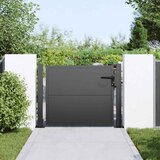  Vrtna vrata 110 x 105 cm Crna Može se zaključati | shoptok.hr