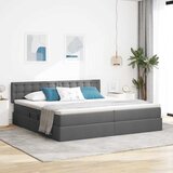  s madracem i skladištem Tamno siva 200 x 200 cm Baršun | shoptok.hr
