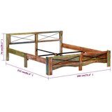  Okvir za krevet od masivnog obnovljenog drva 180 x 200 cm | shoptok.hr