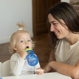 Baboo Cup with Silicone Spout skodelica s slamico Blue, 6m+ 260 ml | Shoptok.si