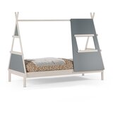 Marckeric Prljavo zeleni dječji krevet od masivnog bora u obliku kućice s podnicom 90x200 cm Enola – | shoptok.hr