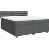  Krevet s oprugama i madracem tamnosivi 200 x 200 cm od tkanine | shoptok.hr