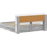  Okvir kreveta s pohranom s uzglavljem Siva Sonoma 180 x 200 cm | Eponuda.com