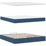 vidaXL Otomanski posteljni okvir z vzmetnico moder 180x200 cm blago | Shoptok.si