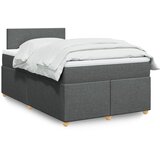  Krevet s oprugama i madracem tamnosivi 120 x 200 cm od tkanine | shoptok.hr