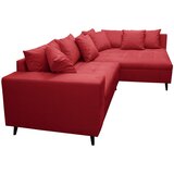 MID.YOU Ecksofa inkl. Hocker, mikrovlakna rdeča | Shoptok.si