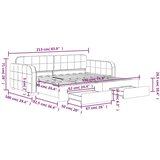 vidaXL Dnevni krevet na razvlačenje s ladicama crni 90 x 190 cm baršun | shoptok.hr