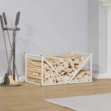  Stalak za drva bijela 70x43x34,5 cm hladno valjani čelik | shoptok.hr