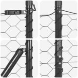  Heksagonalna ograda s stubom 100 x 1,4 m Čelik premazan PVC-om | shoptok.hr