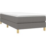  Box spring postelja z vzmetnico temno siva 100x200 cm blago, (20726361) | Shoptok.si
