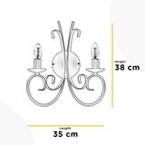  ONLI - Zidna svetiljka POMPEI 2xE14/6W/230V crna | Eponuda.com
