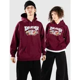 Blood Bath Pulover s kapuco maroon