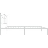  Metalni okvir za krevet s uzglavljem bijeli 80x200 cm | shoptok.hr
