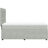 Box spring krevet s madracem svjetlosivi 90x190 cm baršunasti | shoptok.hr