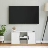 TV ormarić ODDA bijeli 79x24x40 cm puno drvo bor | shoptok.hr