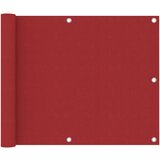 vidaXL Balkonsko platno rdeče 75x300 cm oksford blago Cene