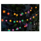 LED solarni niz 50 LED večbarvni 7.9m IP44 zelen kabel | Shoptok.si