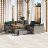  Sjedeća garnitura za vrt 13 kom. Siva poliratan 285 x 289 x 85 cm | Shoptok.si