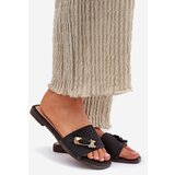Boto Ladies Flat Heel Sandals With Bow Black Sallariela | shoptok.hr