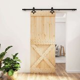  Klizna vrata s priborom za montažu 85 x 210 cm masivna borovina | shoptok.hr