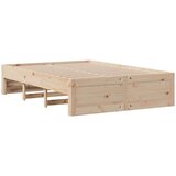 vidaXL Krevet s regalom za knjige bez madraca 150 x 200 cm od borovine | shoptok.hr