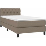  box spring s madracem LED smeđesivi 80 x 200 cm tkanina | shoptok.hr
