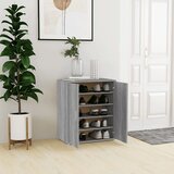 vidaXL Omarica za čevlje siva sonoma 60x35x70 cm konstruiran les Cene