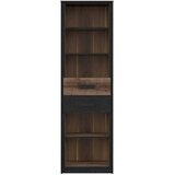 XXXL VISOKA KOMODA, črna, barve hrasta | Shoptok.si