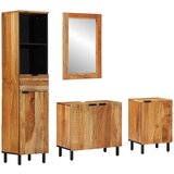  Set ormarića za kupaonicu 4 kom. Prirodna 38 x 33 x 160 cm | shoptok.hr