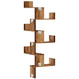  Kutna zidna polica boja drva 45x45x147 cm konstruirano drvo | shoptok.hr