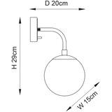  Endon 91892 - Zidna lampa ONTARIO 1xE14/7W/230V mesing | Eponuda.com