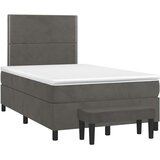  box spring s madracem tamnosivi 120 x 190 cm baršun | shoptok.hr