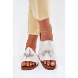 EVENTO Women's sandals on flat heel with decorative tying silver Norela | Shoptok.si