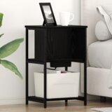 vidaXL Noćni ormar Crni hrast 38 x 31 x 61 cm Konstruirano drvo | shoptok.hr