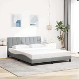  Okvir za krevet bez madraca Hanko svjetlosivi 160 x 200 cm od tkanine | shoptok.hr