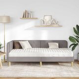  Kutni okvir kreveta Sivo-smeđa 90 x 190 cm tkanina | Eponuda.ba